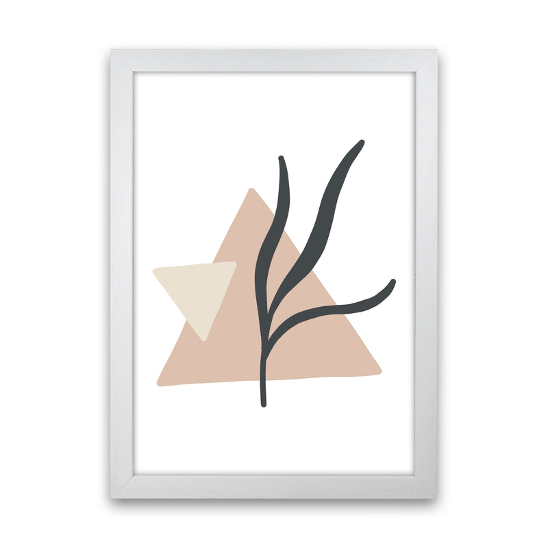 Inspired Pink Triangle Abstract Art Print by Pixy Paper White Grain