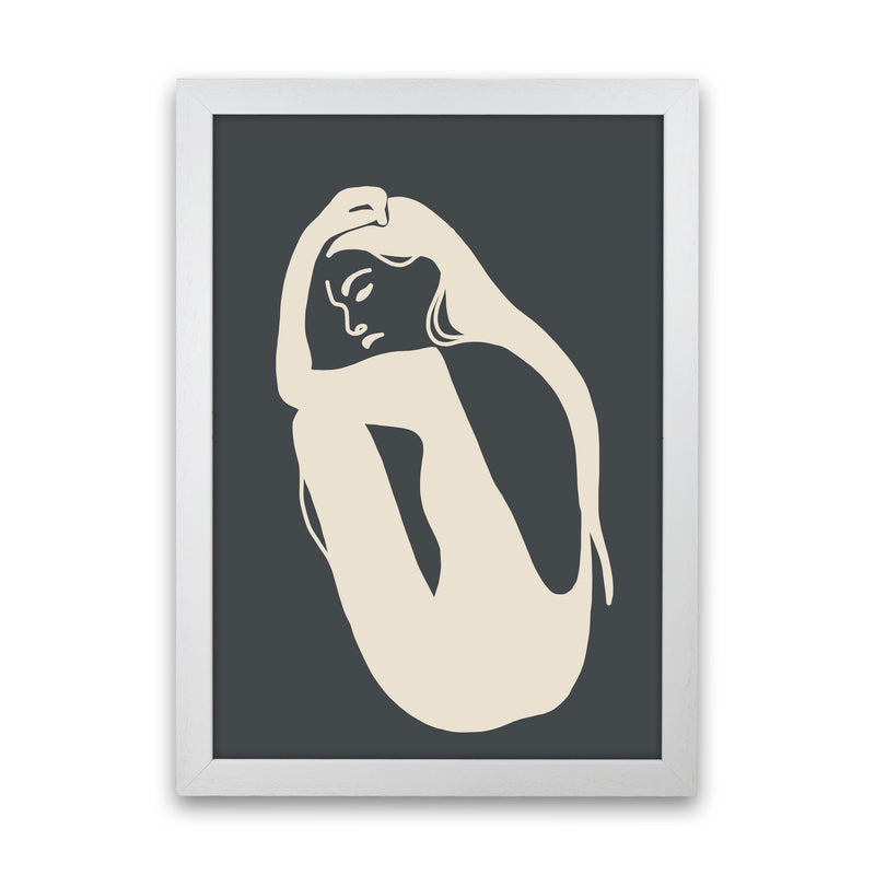 Inspired Off Black Woman Silhouette Art Print by Pixy Paper White Grain