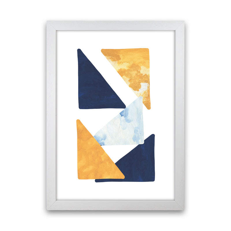 Horizon Abstract Triangles  Art Print by Pixy Paper White Grain
