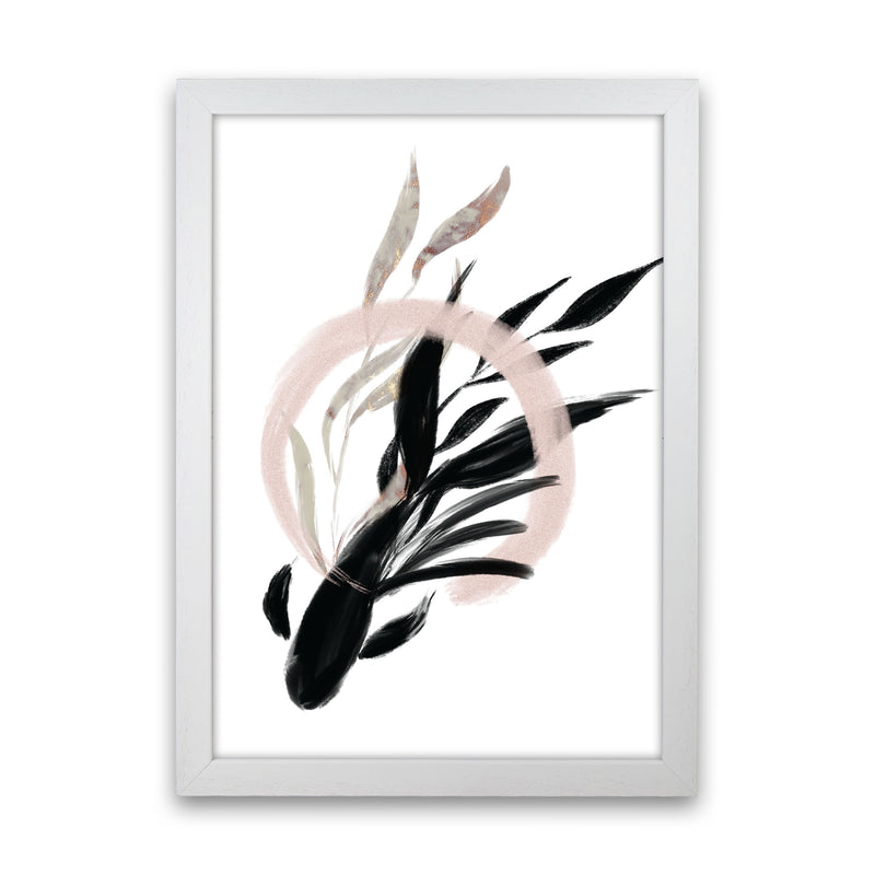 Delicate Floral Fish 02 Art Print by Pixy Paper White Grain