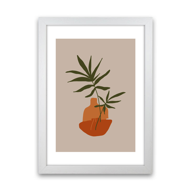 Autumn Plant abstract Art Print by Pixy Paper White Grain