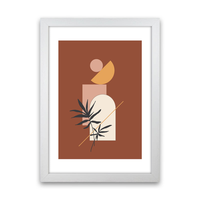Autumn Fern abstract Art Print by Pixy Paper White Grain