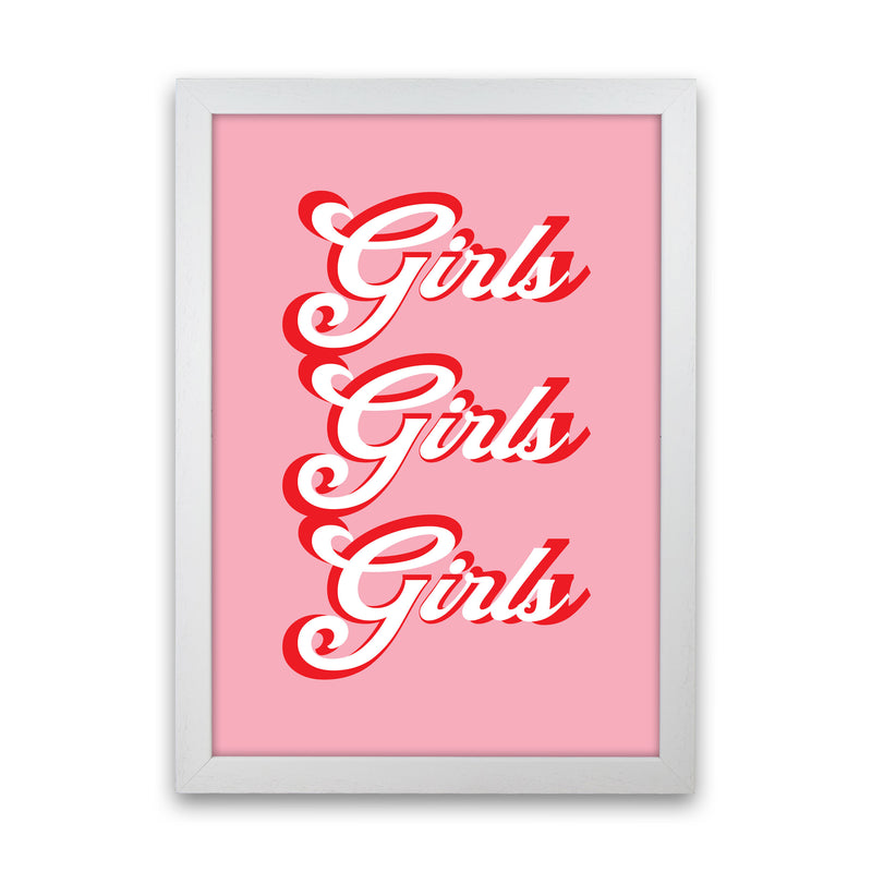 Girls Girls Girls Art Print by Pixy Paper White Grain