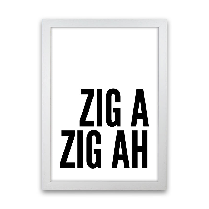 Zig a Zig Ah big Art Print by Pixy Paper White Grain