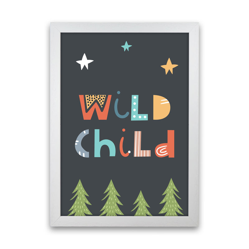 Wild child Neutral kids Art Print by Pixy Paper White Grain
