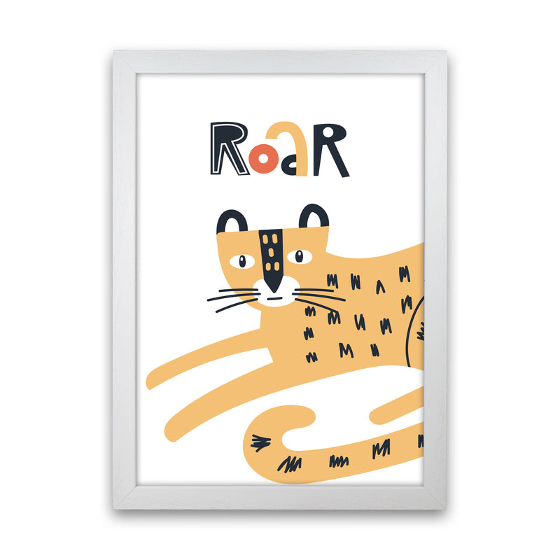 Roar leopard Art Print by Pixy Paper White Grain