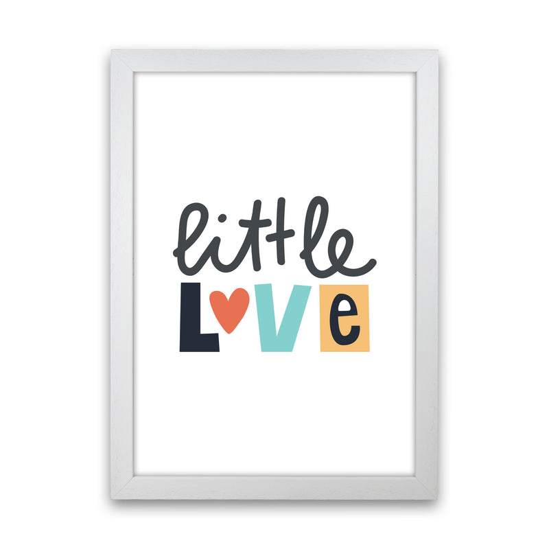 Little love Neutral kids Art Print by Pixy Paper White Grain