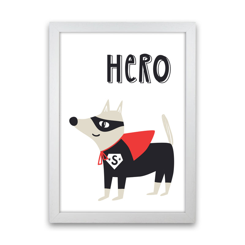 Hero dog Art Print by Pixy Paper White Grain