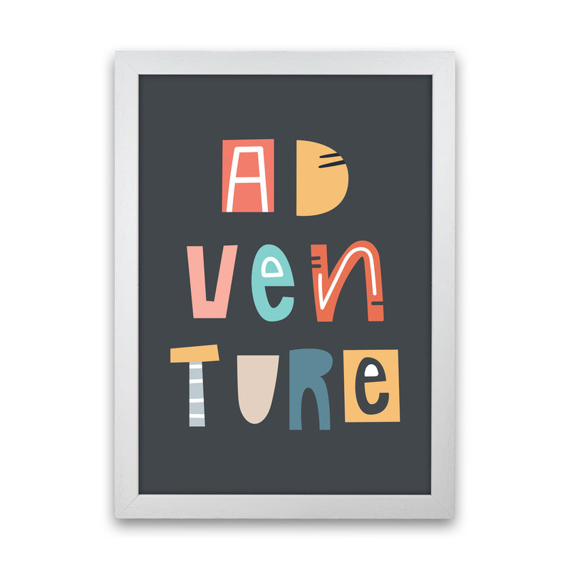 Adventure Neutral kids Art Print by Pixy Paper White Grain