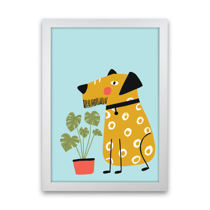 Bearded Dog Art Print by Pixy Paper White Grain