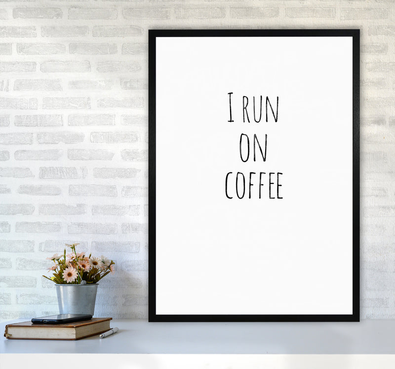 Coffee Quote Art Print by Proper Job Studio A1 White Frame