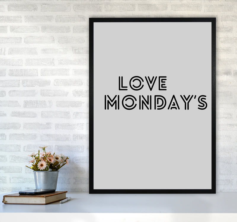 Love Monday's Quote Art Print by Proper Job Studio A1 White Frame