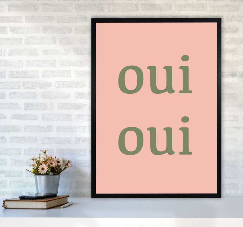 OUI OUI Art Print by Proper Job Studio A1 White Frame