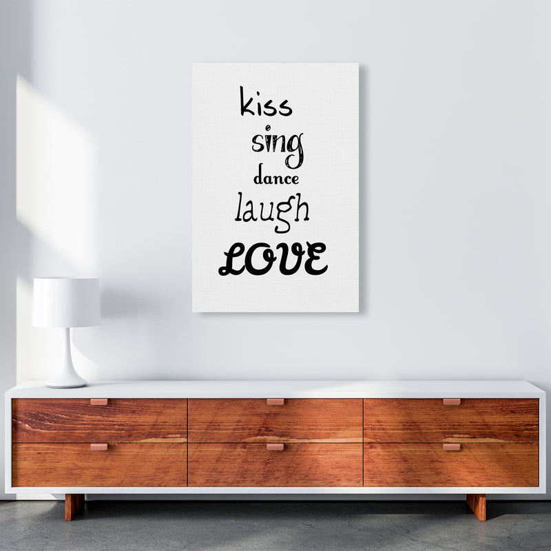 Kiss Quote Art Print by Proper Job Studio A1 Canvas