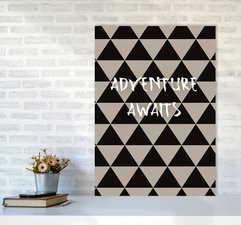 Adventure Quote Art Print by Proper Job Studio A1 Black Frame