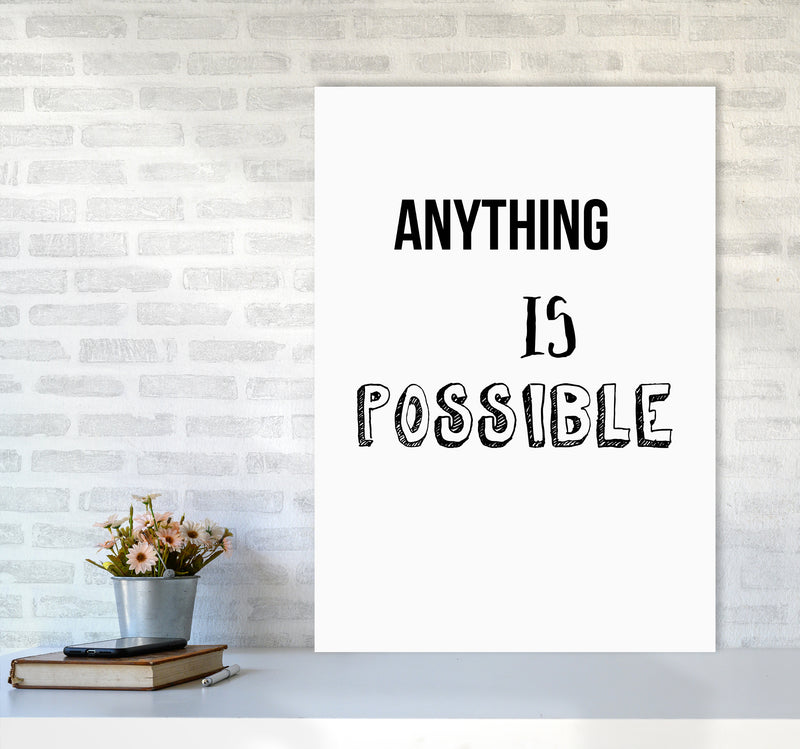 Anything is possible Quote Art Print by Proper Job Studio A1 Black Frame