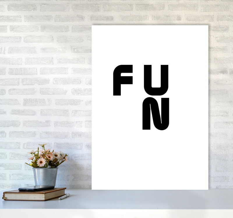 Fun Quote Art Print by Proper Job Studio A1 Black Frame