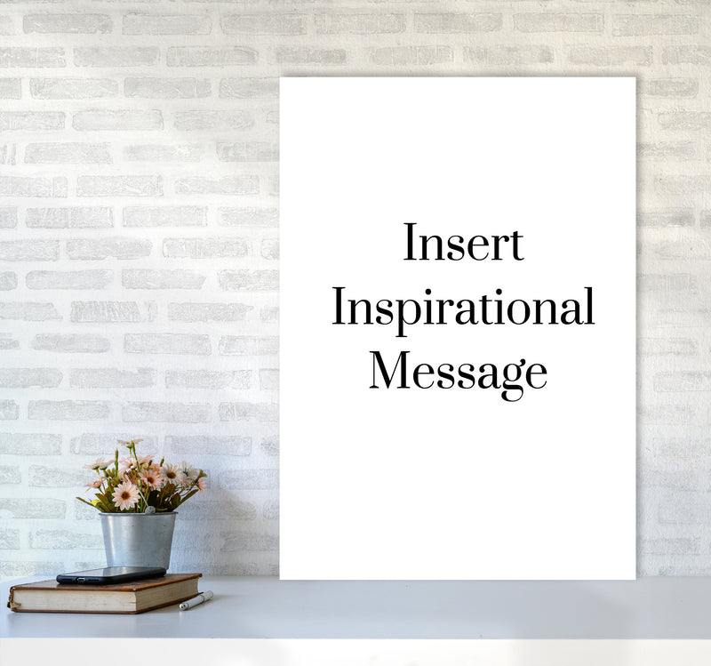Insert message Quote Art Print by Proper Job Studio A1 Black Frame
