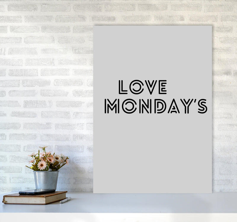 Love Monday's Quote Art Print by Proper Job Studio A1 Black Frame
