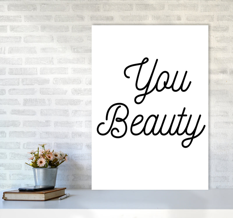You beauty Quote Art Print by Proper Job Studio A1 Black Frame
