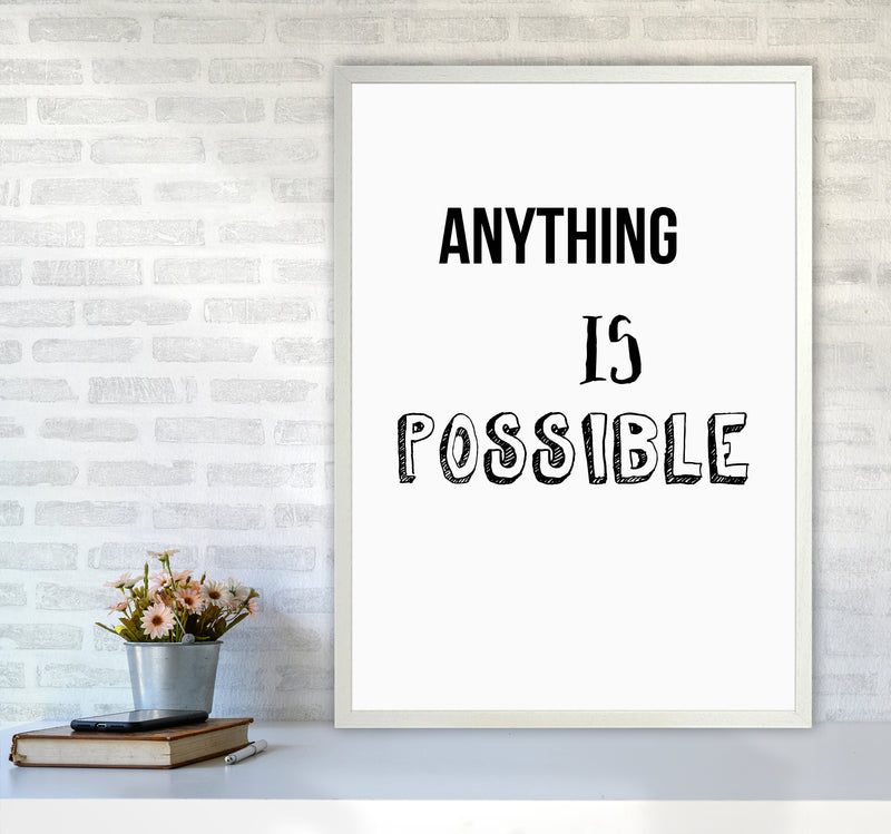 Anything is possible Quote Art Print by Proper Job Studio A1 Oak Frame
