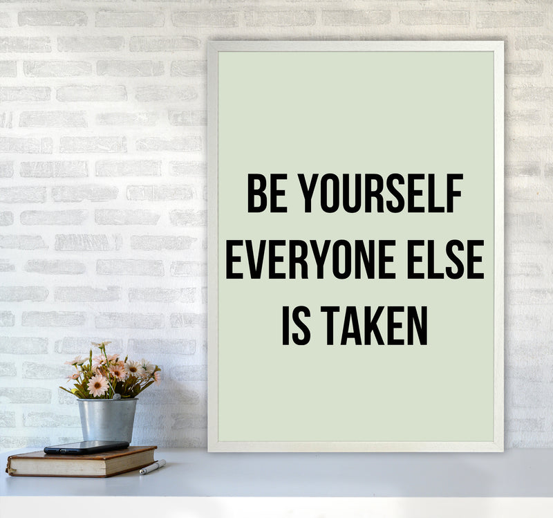 Be yourself Quote Art Print by Proper Job Studio A1 Oak Frame