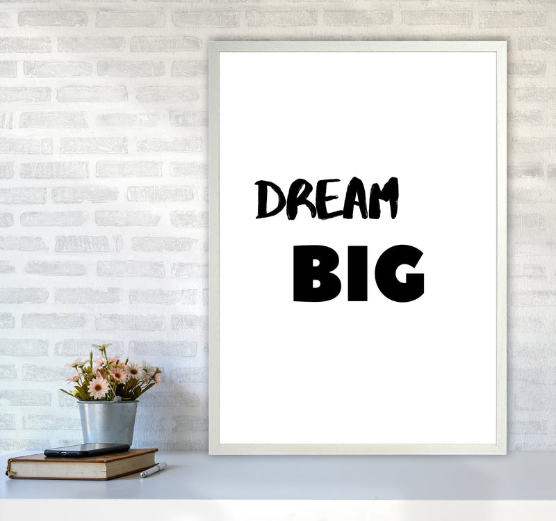 Dream big Quote Art Print by Proper Job Studio A1 Oak Frame
