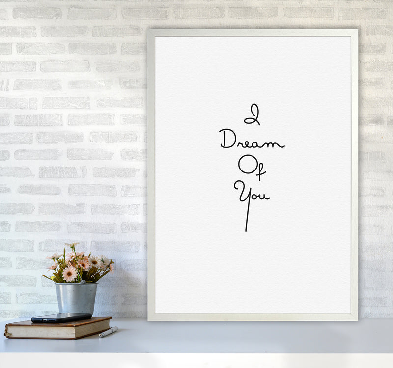 Dream Quote Art Print by Proper Job Studio A1 Oak Frame