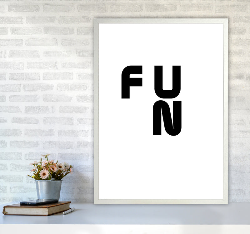 Fun Quote Art Print by Proper Job Studio A1 Oak Frame