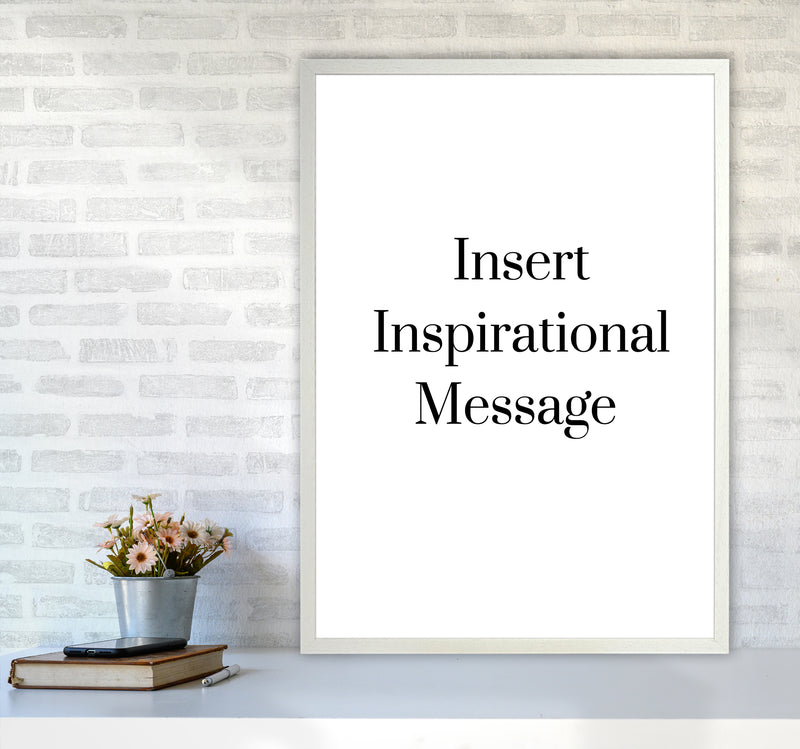 Insert message Quote Art Print by Proper Job Studio A1 Oak Frame