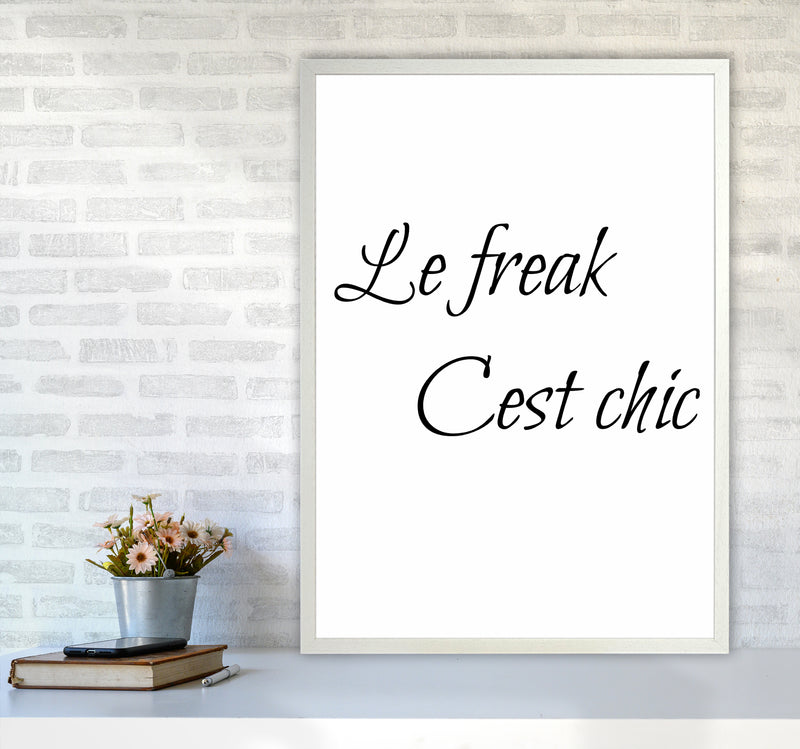 Le Freak Quote Art Print by Proper Job Studio A1 Oak Frame
