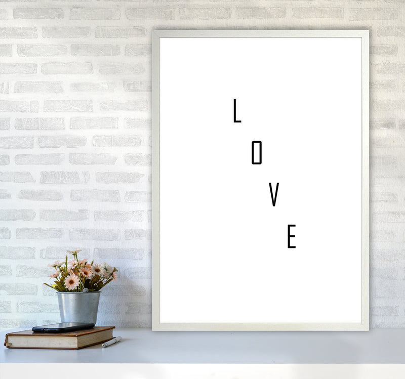 Love Quote Art Print by Proper Job Studio A1 Oak Frame