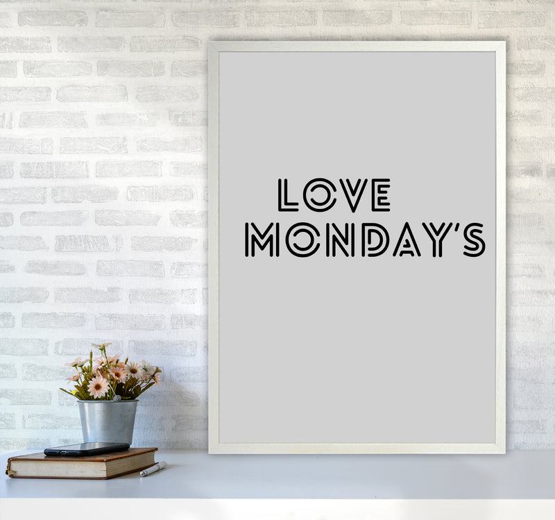 Love Monday's Quote Art Print by Proper Job Studio A1 Oak Frame