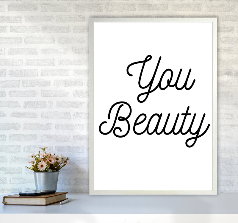 You beauty Quote Art Print by Proper Job Studio A1 Oak Frame