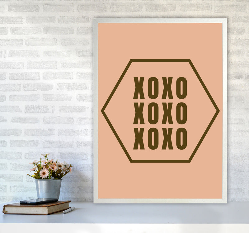 XOXO Art Print by Proper Job Studio A1 Oak Frame