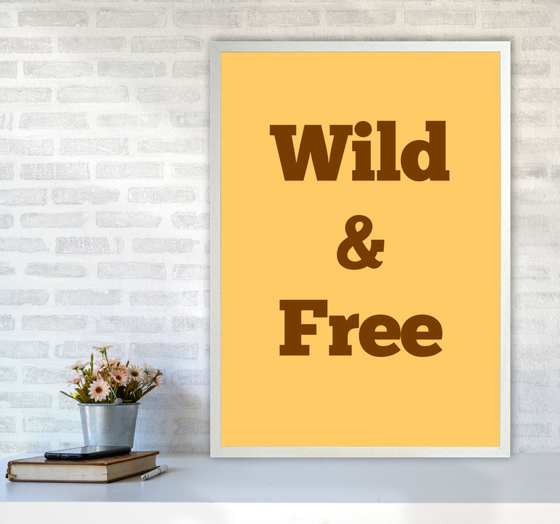 Wild & Free Art Print by Proper Job Studio A1 Oak Frame