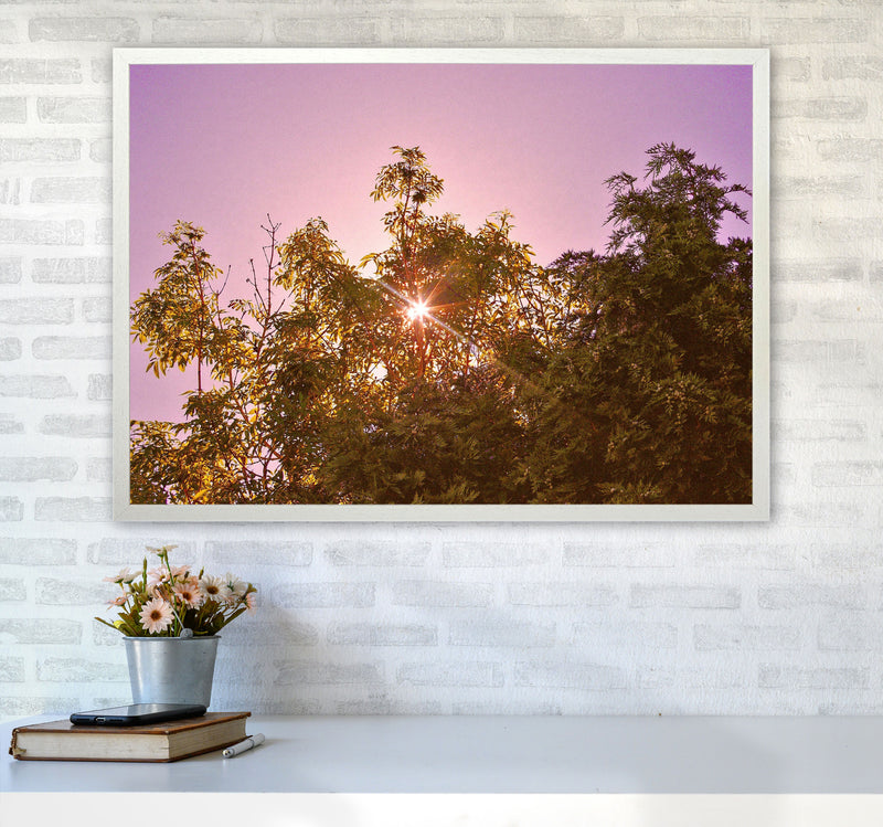 Blush Sunrise Art Print by Proper Job Studio A1 Oak Frame