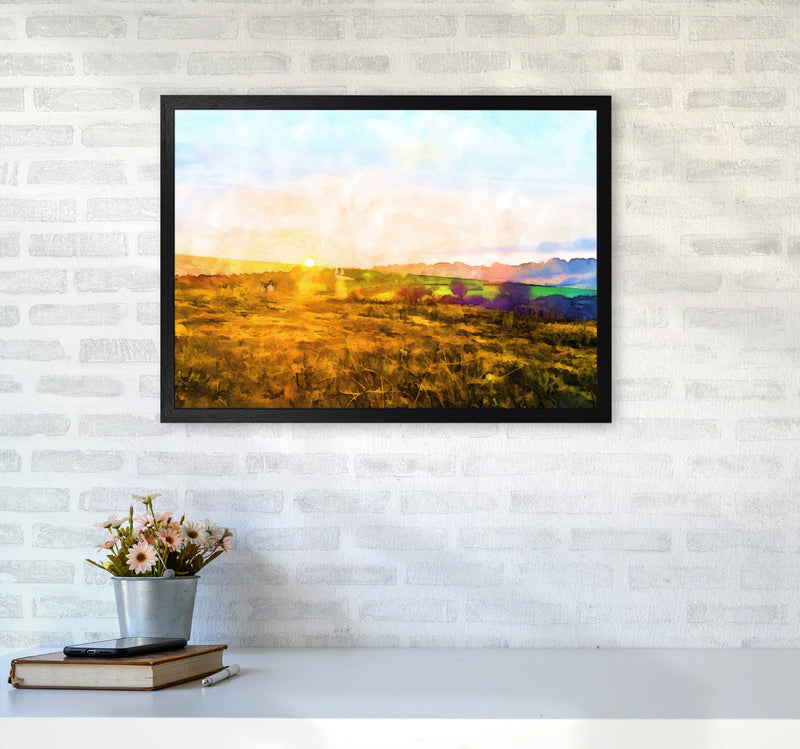 Dartmoor Sunset Art Print by Proper Job Studio A2 White Frame