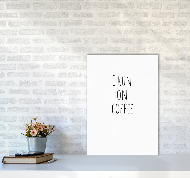 Coffee Quote Art Print by Proper Job Studio A2 Black Frame