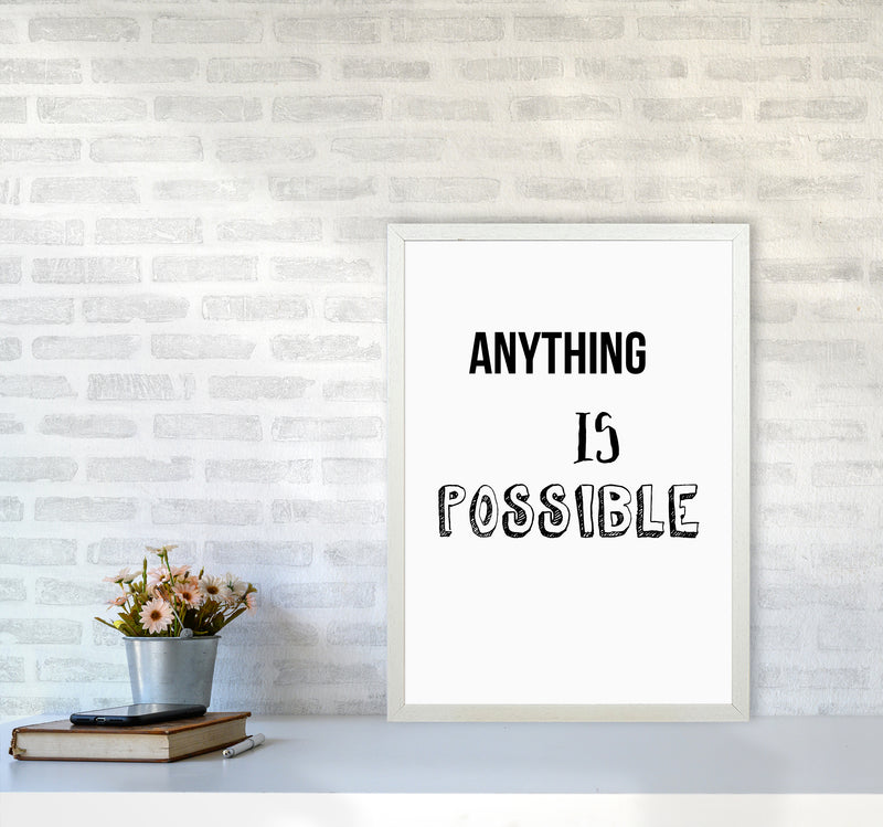 Anything is possible Quote Art Print by Proper Job Studio A2 Oak Frame