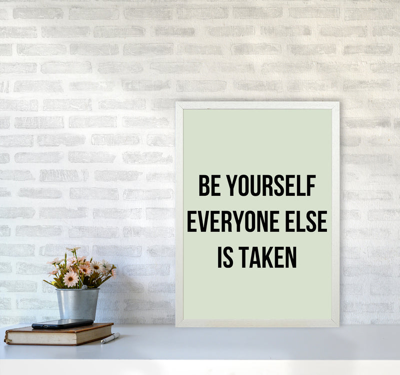 Be yourself Quote Art Print by Proper Job Studio A2 Oak Frame
