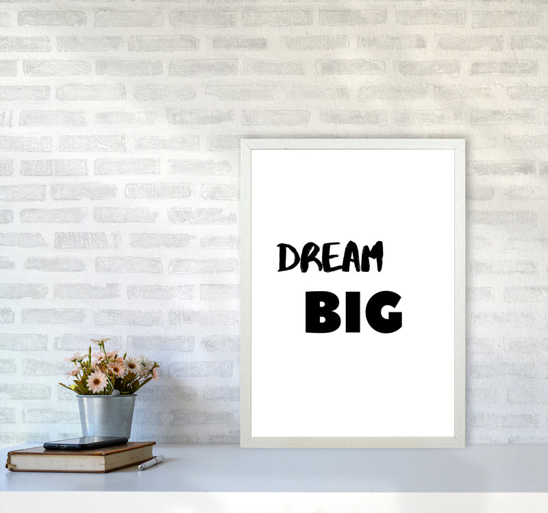 Dream big Quote Art Print by Proper Job Studio A2 Oak Frame