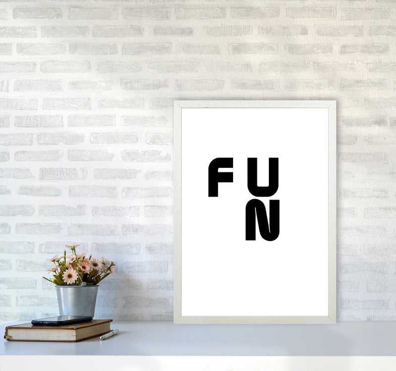 Fun Quote Art Print by Proper Job Studio A2 Oak Frame