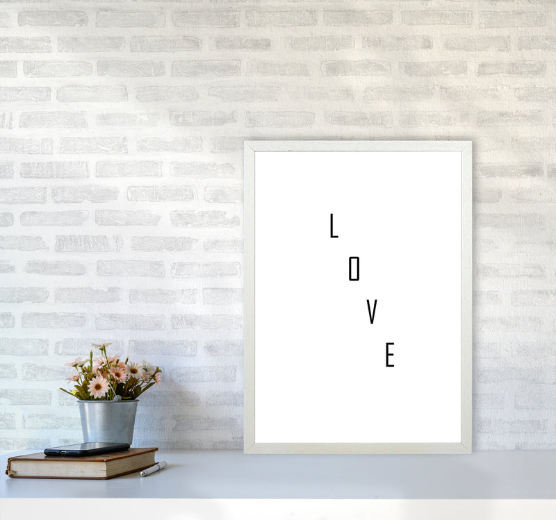 Love Quote Art Print by Proper Job Studio A2 Oak Frame