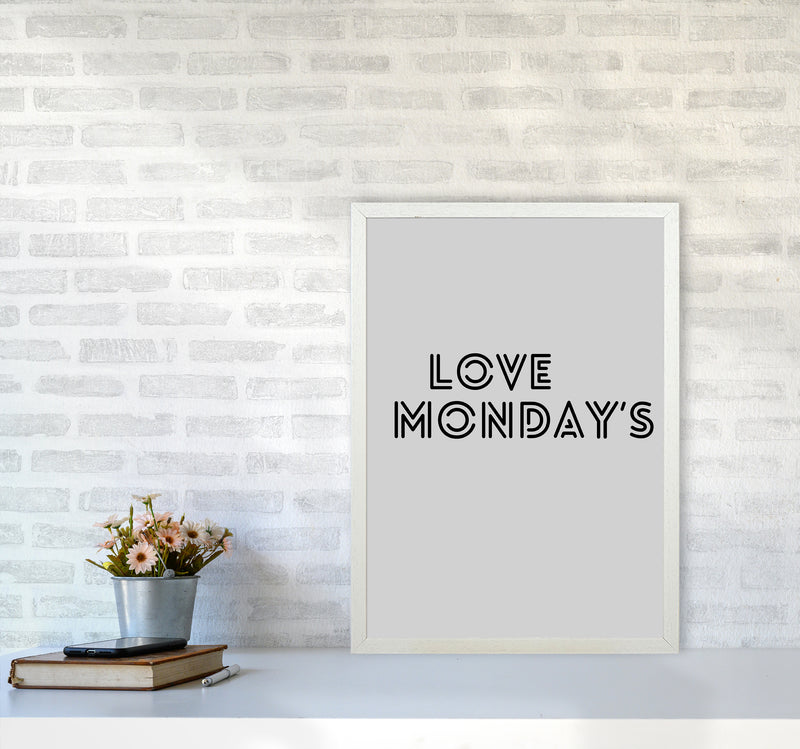 Love Monday's Quote Art Print by Proper Job Studio A2 Oak Frame