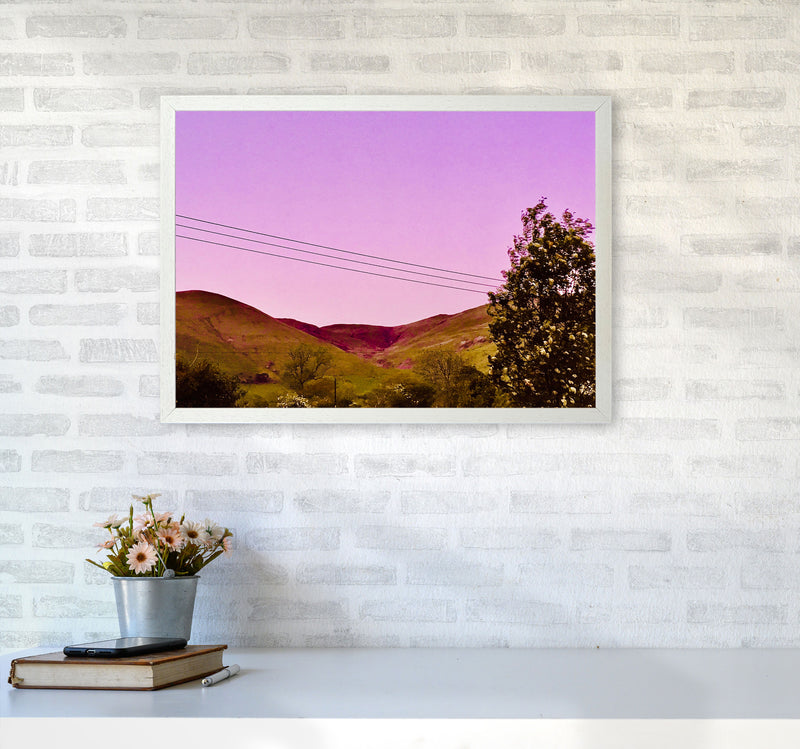 Sunset over Snowdonia Art Print by Proper Job Studio A2 Oak Frame