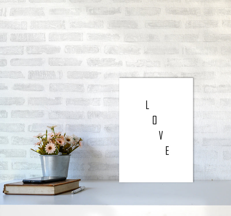 Love Quote Art Print by Proper Job Studio A3 Black Frame