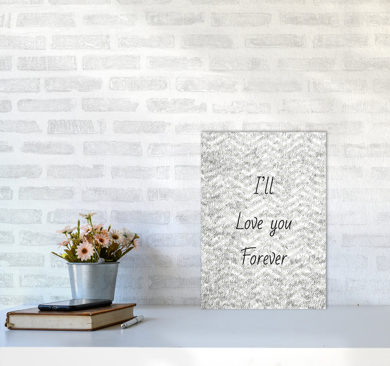 Love forever Quote Art Print by Proper Job Studio A3 Black Frame
