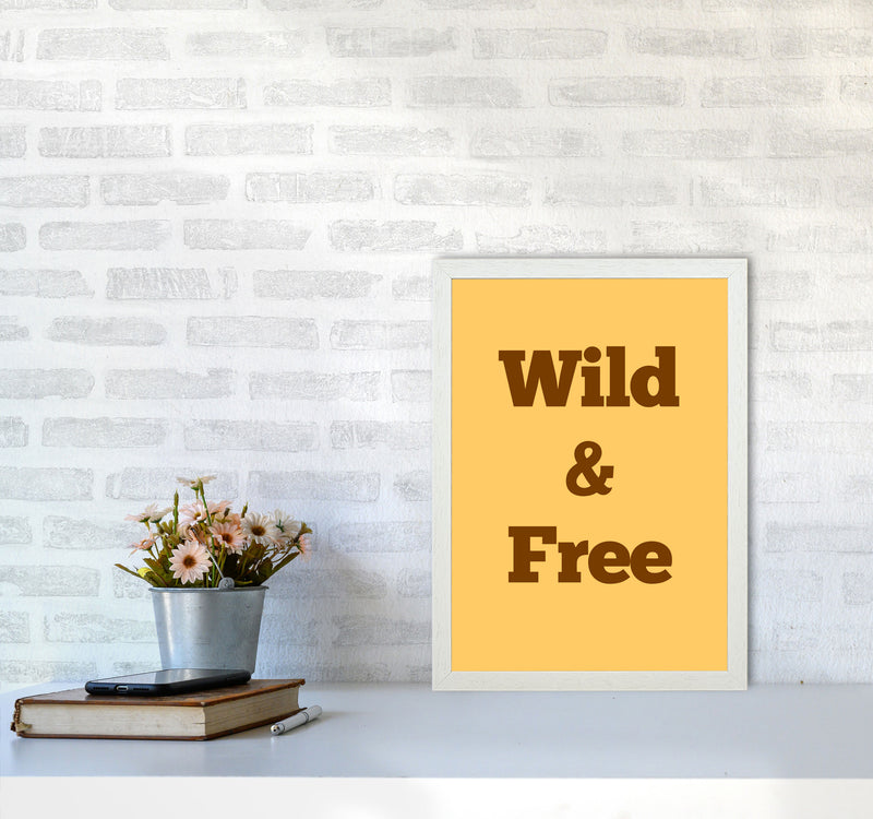 Wild & Free Art Print by Proper Job Studio A3 Oak Frame