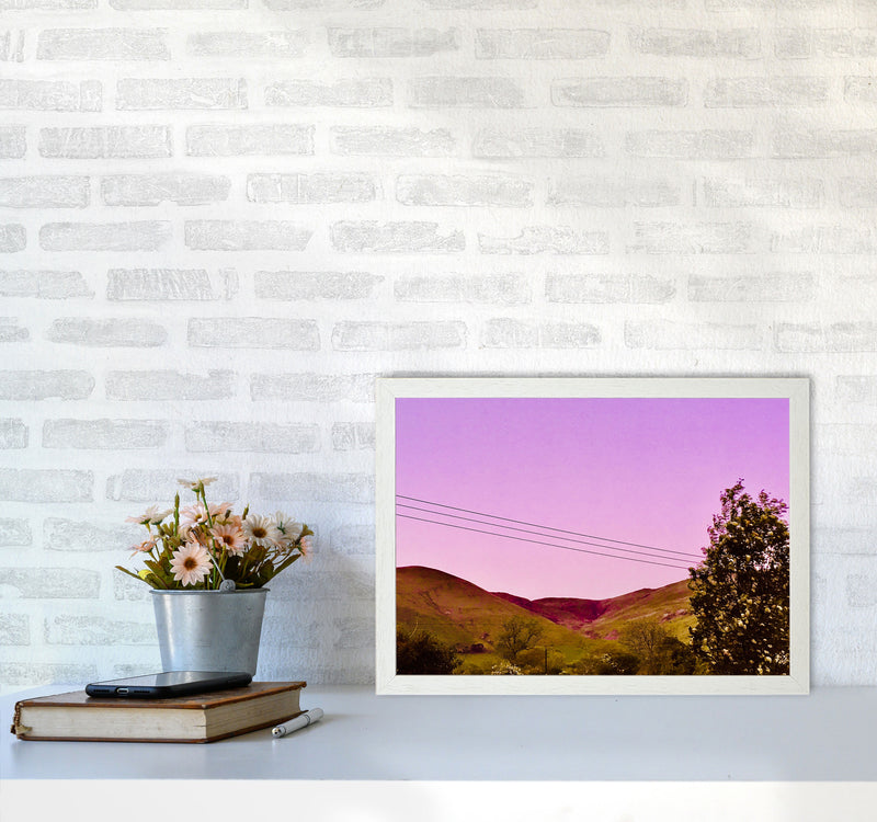 Sunset over Snowdonia Art Print by Proper Job Studio A3 Oak Frame